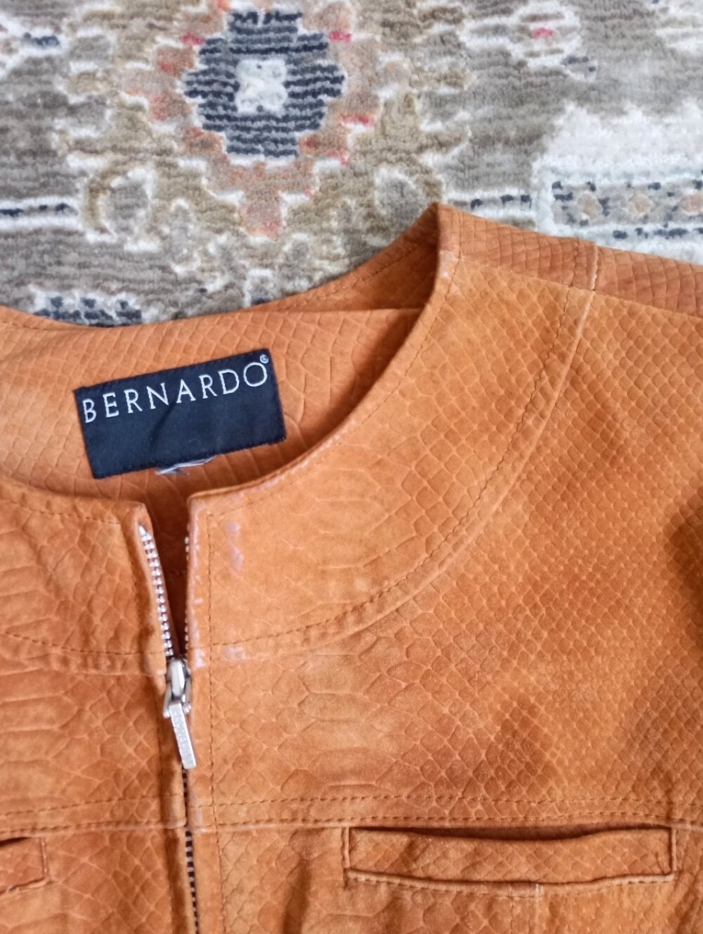 Bernardo vintage Y2K brown suede leather jacket - Picture 3 of 8